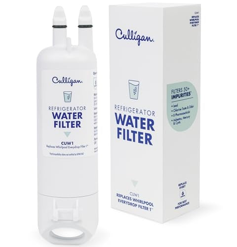 Culligan CUW1 Replacement Whirlpool (EDR1RXD1 WHR1RXD1 KAD1RXD1) Refrigerator Water Filter 1: Filters Lead, Mercury, Chlorine, VOCs - Bellso